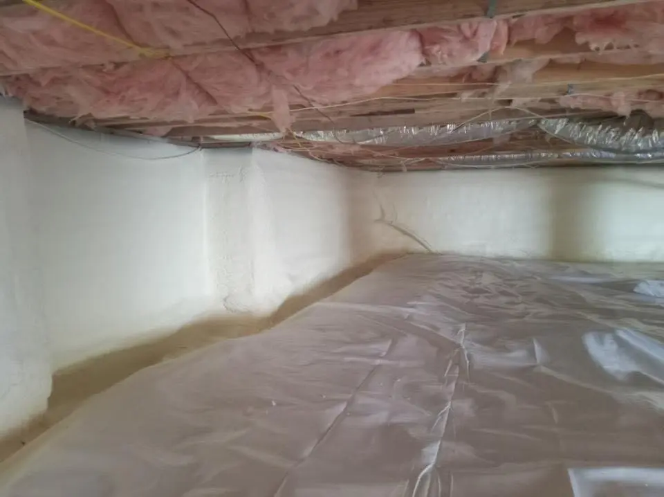 Crawl space encapsulation with closed-cell spray foam for Attic Insulation in Englewood